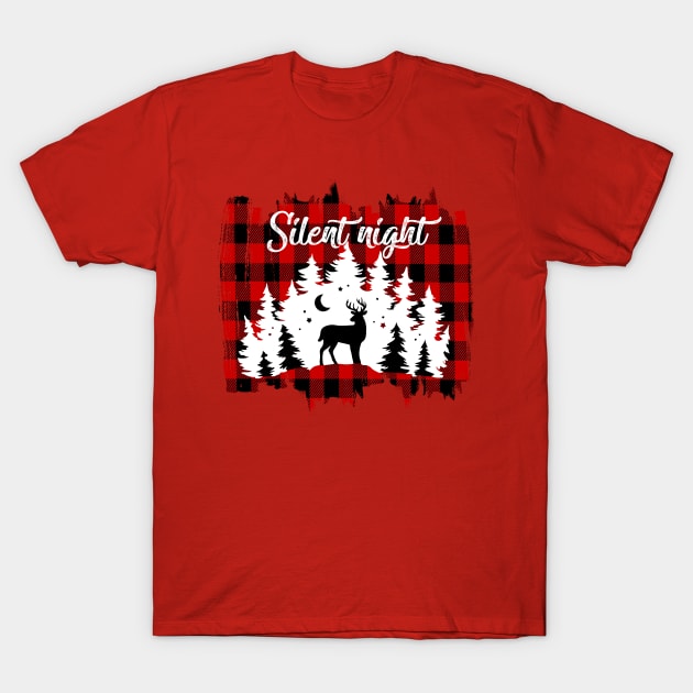 Silent Night Christmas T-Shirt by Misfit04